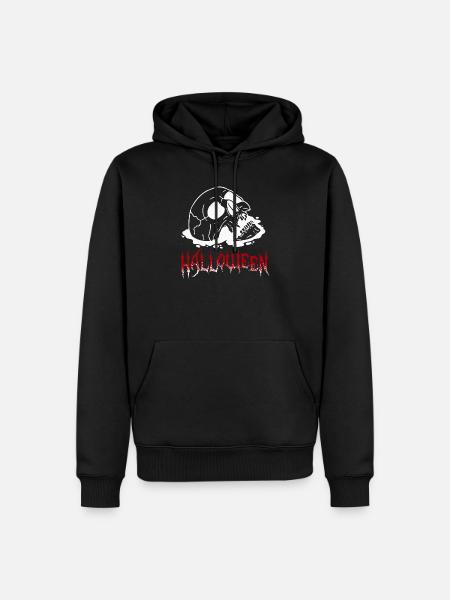 Totenkopf - Halloween Design - Männer Premium Bio Hoodie - Schwarz