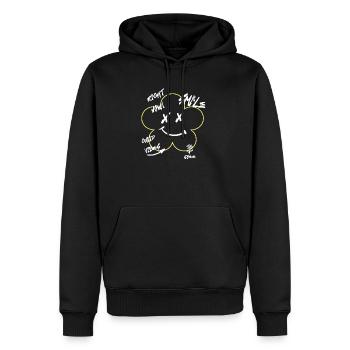 Fleur urbaine - Sweat à capuche Premium bio Homme - noir - Devant - Nico (187cm)
