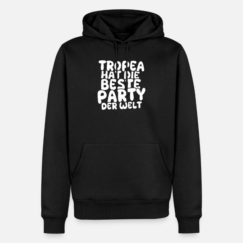 Tropea comme destination de vacances - Sweat à capuche Premium bio Homme - noir