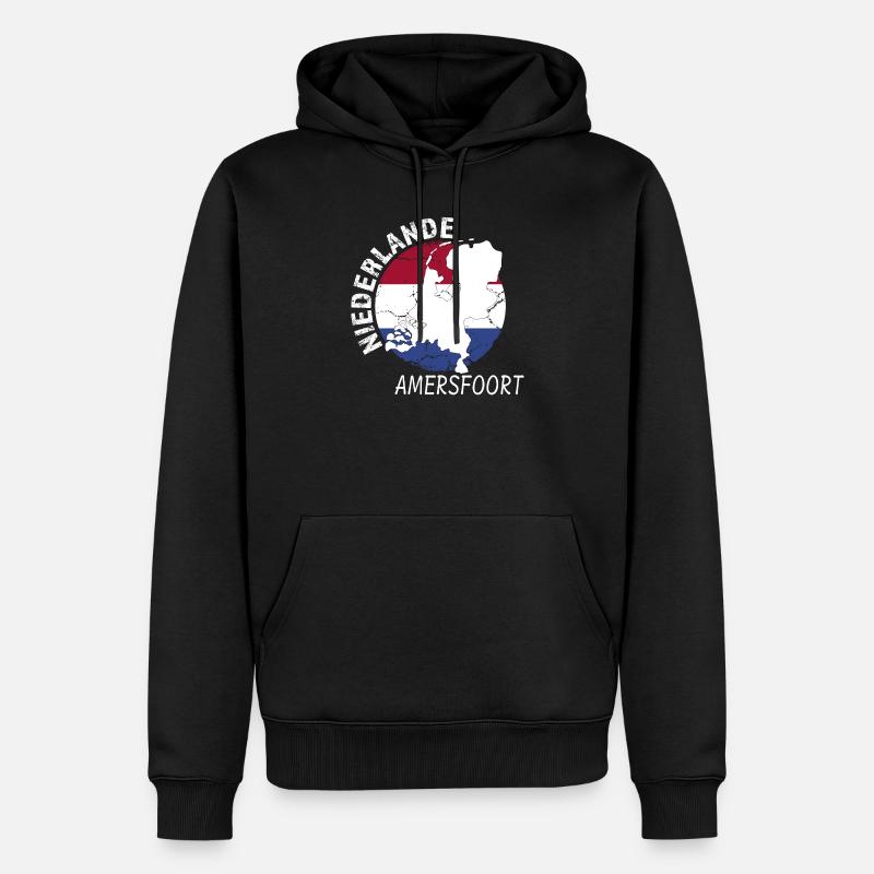 Amersfoort - Sweat à capuche Premium bio Homme - noir