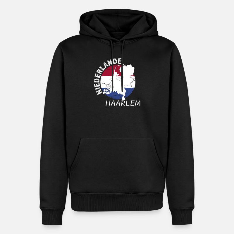 Haarlem - Sweat à capuche Premium bio Homme - noir