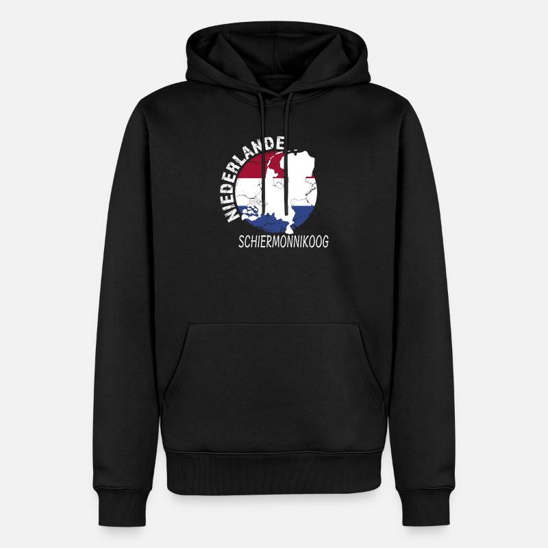 Schiermonnikoog - Männer Premium Bio Hoodie - Schwarz