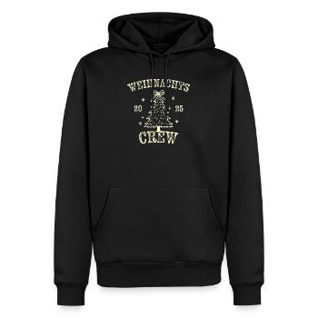 Équipage de Noël 2025 - Sweat à capuche Premium bio Homme - noir - Devant - Nico (187cm)