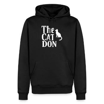 Typografie im Stil von The Cat Don Mafia - Männer Premium Bio Hoodie - Schwarz - Vorne - Nico (187cm)
