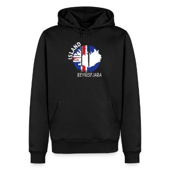 Reynisfjara - Sweat à capuche Premium bio Homme - noir - Devant - Nico (187cm)