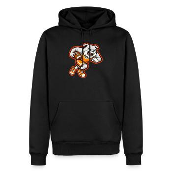 Mascotte de force de course du football Bulldog - Sweat à capuche Premium bio Homme - noir - Devant - Nico (187cm)