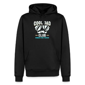 Cool Dad Club, Lustiges Vatertag Papa Hoodie - Männer Premium Bio Hoodie - Schwarz - Vorne - Nico (187cm)