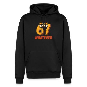 Six Seven : Whatever Italian Brainrot Humour Meme - Sweat à capuche Premium bio Homme - noir - Devant - Nico (187cm)