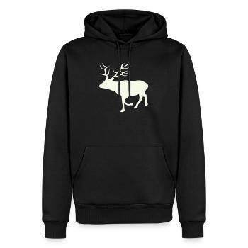 Deer Roe Deer - Men’s Premium Organic Hoodie - black - Front - Nico (187cm)
