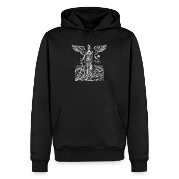 Engelwächter des Meeres - Männer Premium Bio Hoodie - Schwarz - Vorne - Nico (187cm)