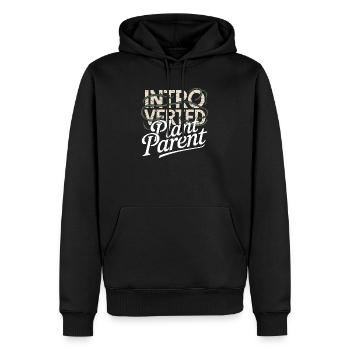Introvertierter Pflanzenelternteil - Männer Premium Bio Hoodie - Schwarz - Vorne - Nico (187cm)