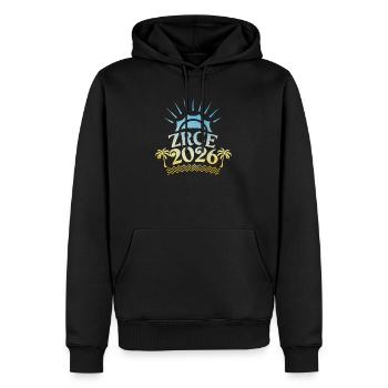 Zrce Party 2026 Bunt - Männer Premium Bio Hoodie - Schwarz - Vorne - Nico (187cm)