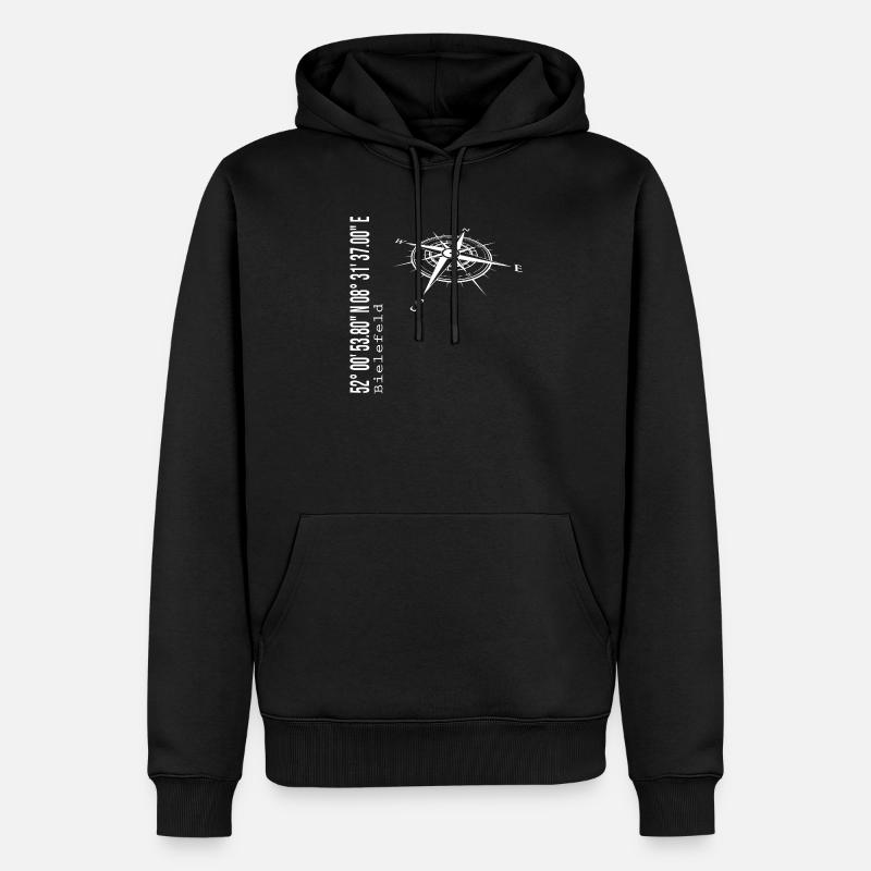 Bielefeld - Sweat à capuche Premium bio Homme - noir