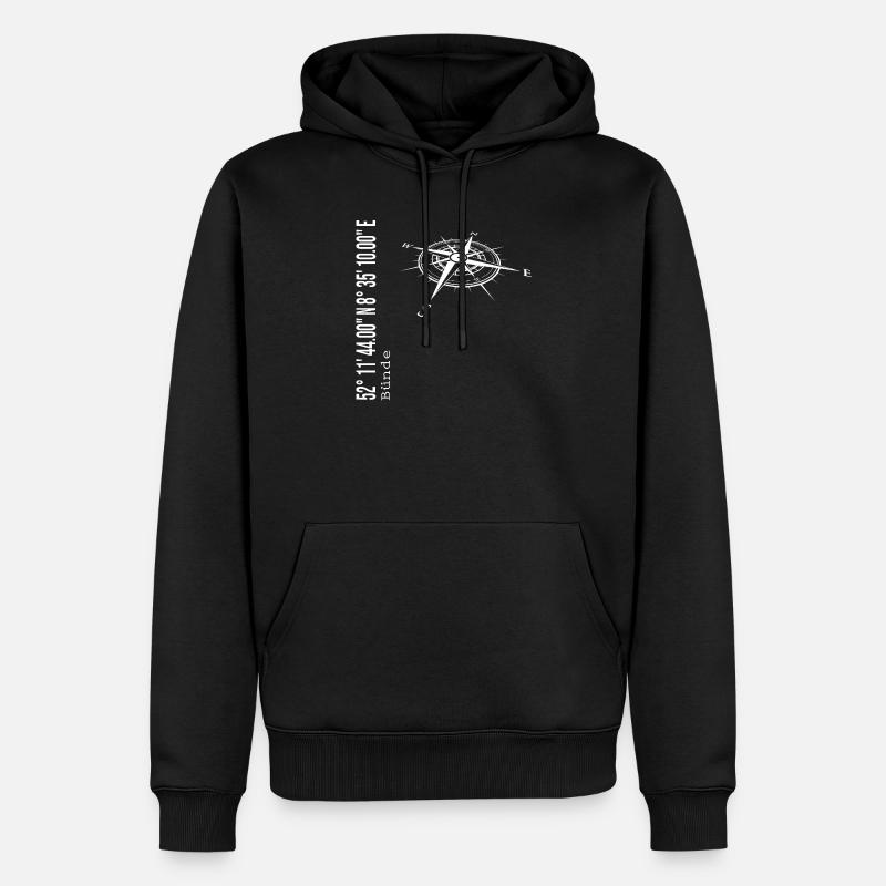 Frets - Sweat à capuche Premium bio Homme - noir