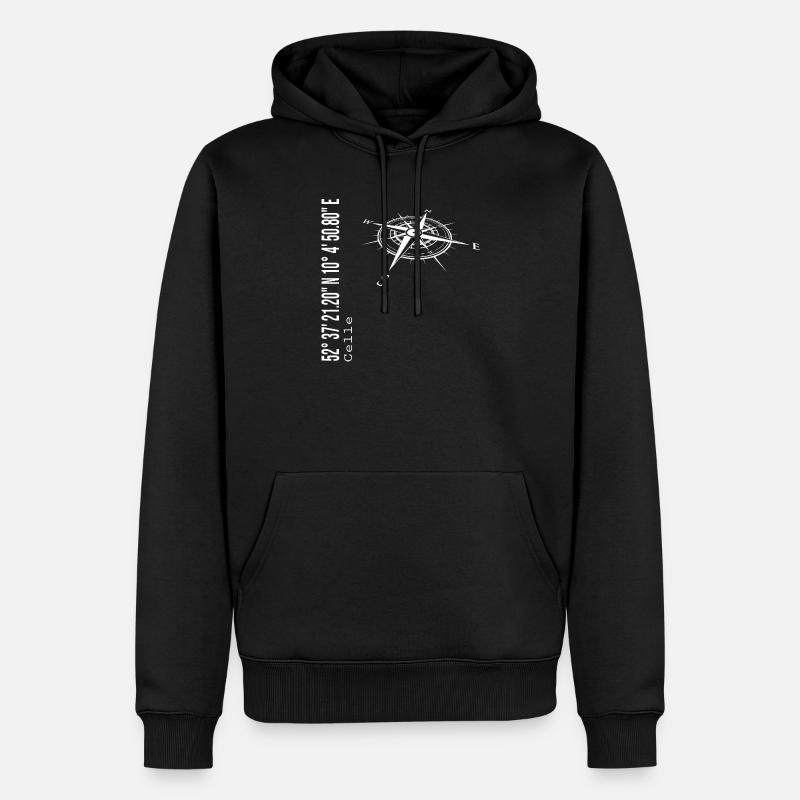 Celle - Sweat à capuche Premium bio Homme - noir