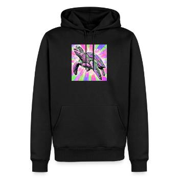 Schildkröte - Männer Premium Bio Hoodie - Schwarz - Vorne - Nico (187cm)