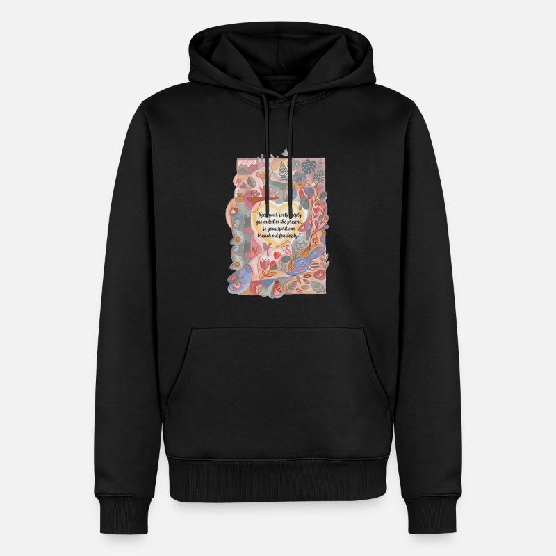 Profondément ancré dans le présent - Sweat à capuche Premium bio Homme - noir