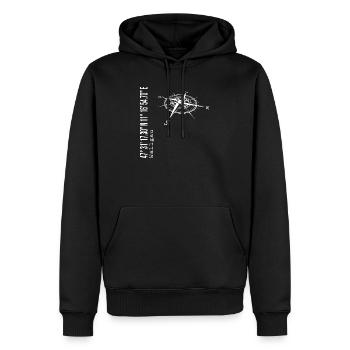 Wallgau - Men’s Premium Organic Hoodie - black - Front - Nico (187cm)