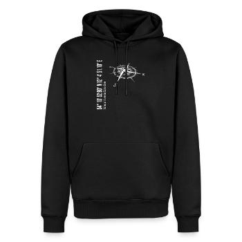 Warnemünde - Sweat à capuche Premium bio Homme - noir - Devant - Nico (187cm)