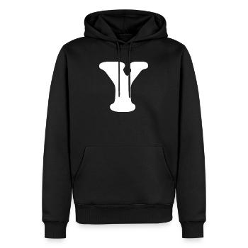 Large Y Style Print | Letter Y | Y Logo - Men’s Premium Organic Hoodie - black - Front - Nico (187cm)