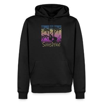 Sunshine Retro Sunglasses - Sweat à capuche Premium bio Homme - noir - Devant - Nico (187cm)