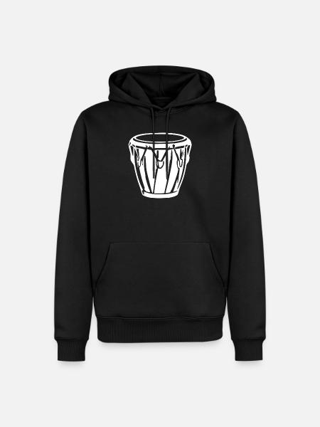 Bongo Trommel Geschenk Musiker - Männer Premium Bio Hoodie - Schwarz
