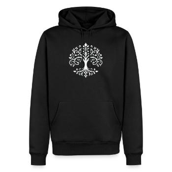 Baum des Lebens Ornament - Männer Premium Bio Hoodie - Schwarz - Vorne - Nico (187cm)