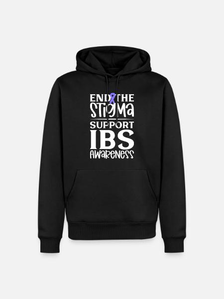 IBS Awareness - Stigma beenden - Männer Premium Bio Hoodie - Schwarz