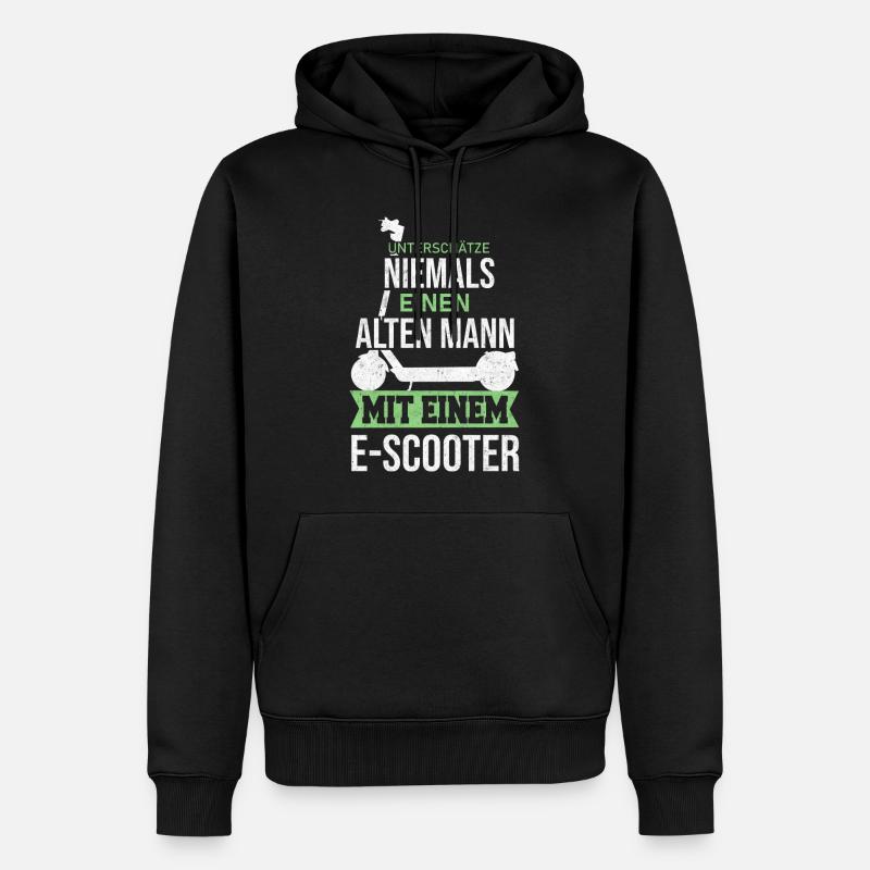 E Scooter Roller Elektroroller - Männer Premium Bio Hoodie - Schwarz
