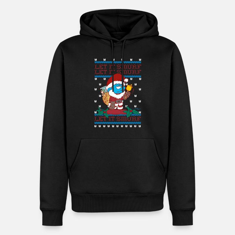 Les Schtroumpfs Papa Schtroumpf Let It Smurf - Sweat à capuche Premium bio Homme - noir