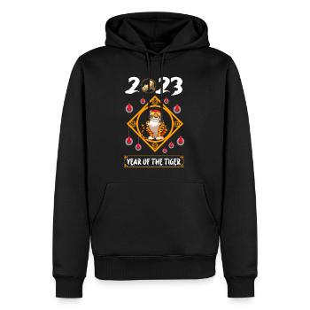 Year of the Tiger 2023 - Chinesisches Neujahrsfest - Männer Premium Bio Hoodie - Schwarz - Vorne - Nico (187cm)