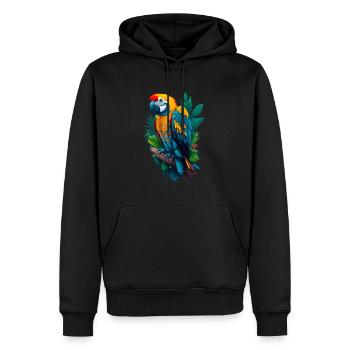 ara - Sweat à capuche Premium bio Homme - noir - Devant - Nico (187cm)