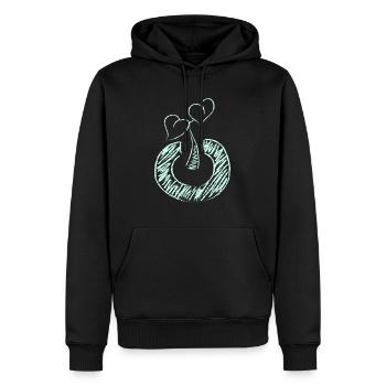 Éteindre l’installation - Sweat à capuche Premium bio Homme - noir - Devant - Nico (187cm)
