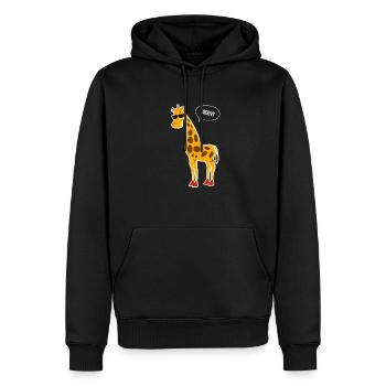 Zoo d'animaux girafe Lunettes de soleil d'été drôles - Sweat à capuche Premium bio Homme - noir - Devant - Nico (187cm)