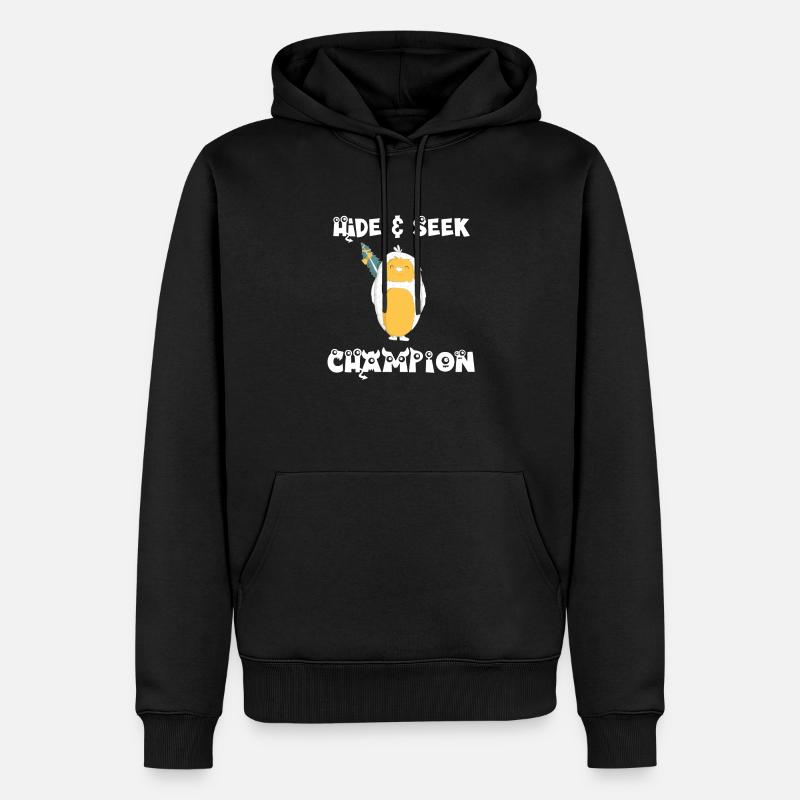 Hide and Seek - Männer Premium Bio Hoodie - Schwarz
