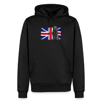 LABRADOR RETRIEVER Union Jack Flag Chiens Wilsigns - Sweat à capuche Premium bio Homme - noir - Devant - Nico (187cm)