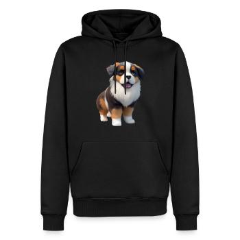 Bouvier Bernois - Bouvier Bernois - Sweat à capuche Premium bio Homme - noir - Devant - Nico (187cm)