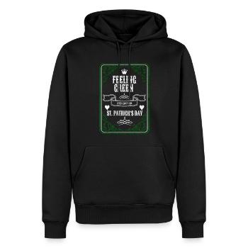 Feelin' Green with Envy le jour de la Saint-Patrick - Sweat à capuche Premium bio Homme - noir - Devant - Nico (187cm)