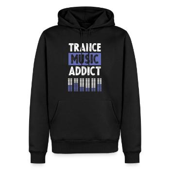trance süchtig - Männer Premium Bio Hoodie - Schwarz - Vorne - Nico (187cm)