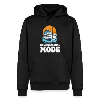 On Motorboating Mode Pontoon Captain Lake Life - Männer Premium Bio Hoodie - Schwarz - Vorne - Nico (187cm)