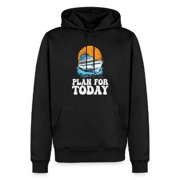 Planifiez pour aujourd’hui La vie en bateau à moteur est meilleure au - Sweat à capuche Premium bio Homme - noir - Devant - Nico (187cm)