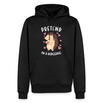 Hedgie prétend que je suis un hérisson - Sweat à capuche Premium bio Homme - noir - Devant - Nico (187cm)