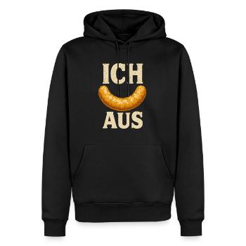 Lustiger Spruch Humor Ich Flip Aus Geschenkidee - Männer Premium Bio Hoodie - Schwarz - Vorne - Nico (187cm)