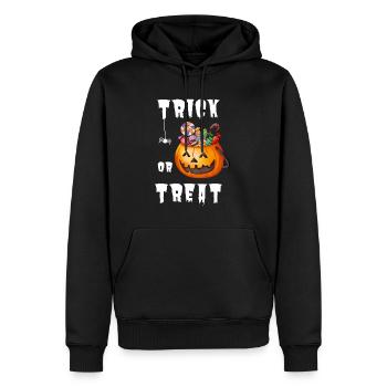 Halloween Trick oder Treat - Männer Premium Bio Hoodie - Schwarz - Vorne - Nico (187cm)