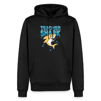 Lehrer Hai - Schule Schüler Unterricht Einschulung - Männer Premium Bio Hoodie - Schwarz - Vorne - Nico (187cm)