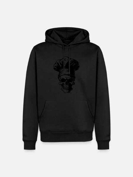 Skeleton Cook - Men’s Premium Organic Hoodie - black