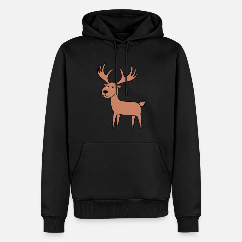 Moose Comic Animal - Sweat à capuche Premium bio Homme - noir