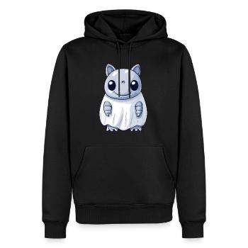 Gürteltier Halloween Comic Geist - Männer Premium Bio Hoodie - Schwarz - Vorne - Nico (187cm)