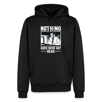 Nothing goes over my head - Men’s Premium Organic Hoodie - black - Front - Nico (187cm)