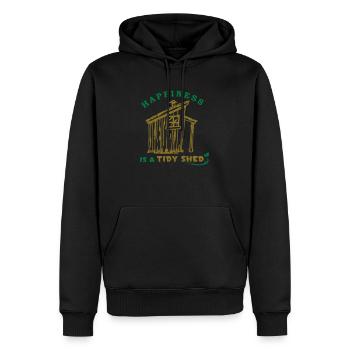 Happy Gardening Allotment Landscaping - Men’s Premium Organic Hoodie - black - Front - Nico (187cm)